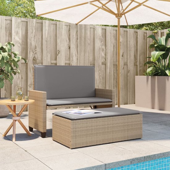 vidaXL-Tuinbank-met-kussens-en-voetenbank-poly-rattan-beige