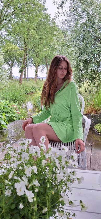 Peignoir d'été zippé - femme - modèle court avec capuche