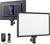 LED Videolamp, Ingebouwde Batterij, CRI95+, 3200K-5600K, Verstelbaar Licht, Videoconferentie, YouTube, TikTok - Studio & Fotografie