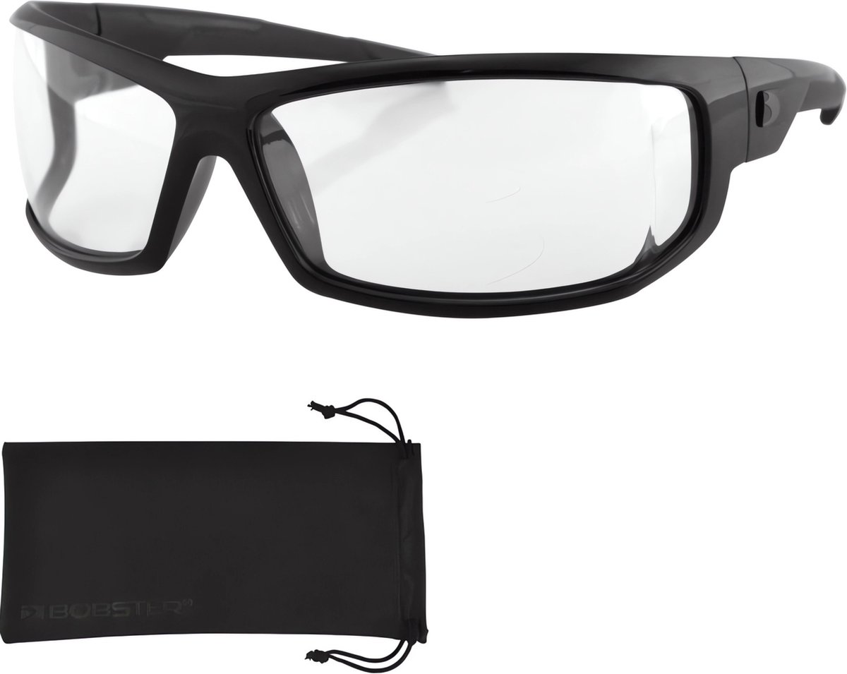 Bobster® Fietsbril AXL - Fietsbrillen Heren - Sportbril - Fietsbril Dames - Zwart - Helder Glas