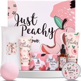 Spa Luxetique - Wellness Giftset Just Peachy Verwenpakket - Geschenkset Vrouwen - Verjaardag Cadeau Vrouw, Moeder, Mama, Zus, Vriendin, Oma, Juf - Cadeaupakket voor haar