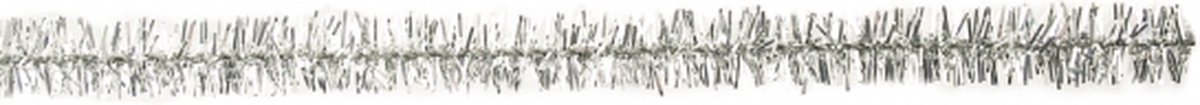 Rayher Chenille draad - zilver met glitters - 10x stuks - 50 cm - Hobby pijpenragers