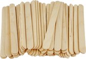 IJslolly stokjes - 50x st - naturel - 114 x 10 mm - hout - knutselhoutjes - ijsstokjes