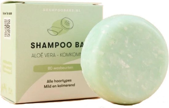 ShampooBars - Shampoo Bar Aloë Vera - Komkommer voor alle haartypes - 60g