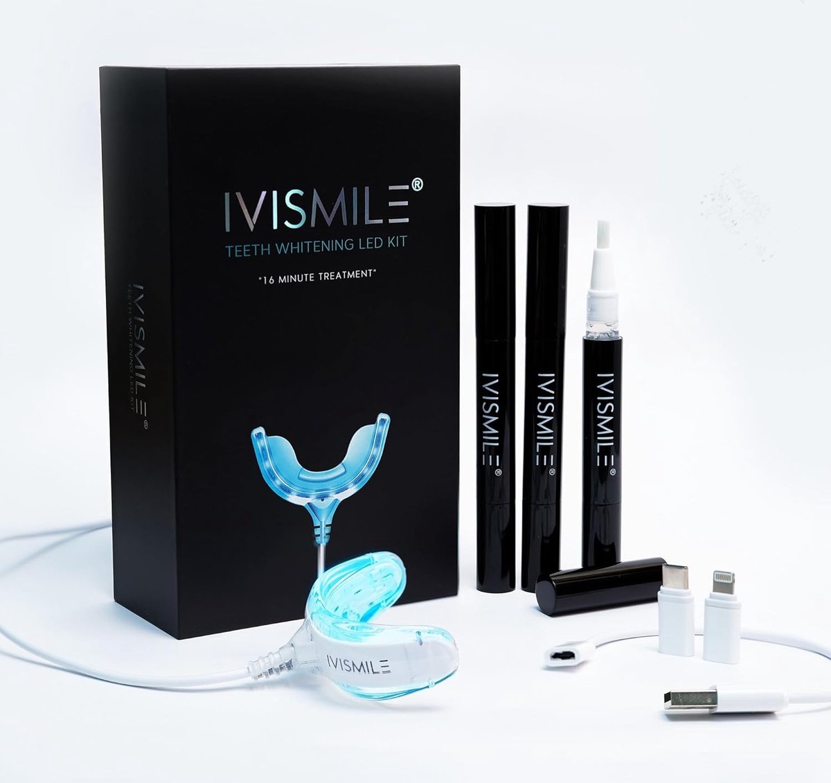 Goedkoopste Teeth Whitening Kit USB Zonder Peroxide - Tanden Bleken - Tandenbleekset - Tandenblekers - Witte Tanden - Met Handleiding - Met Kleurtabel - Makkelijk in Gebruik - Goed Schoon te Maken