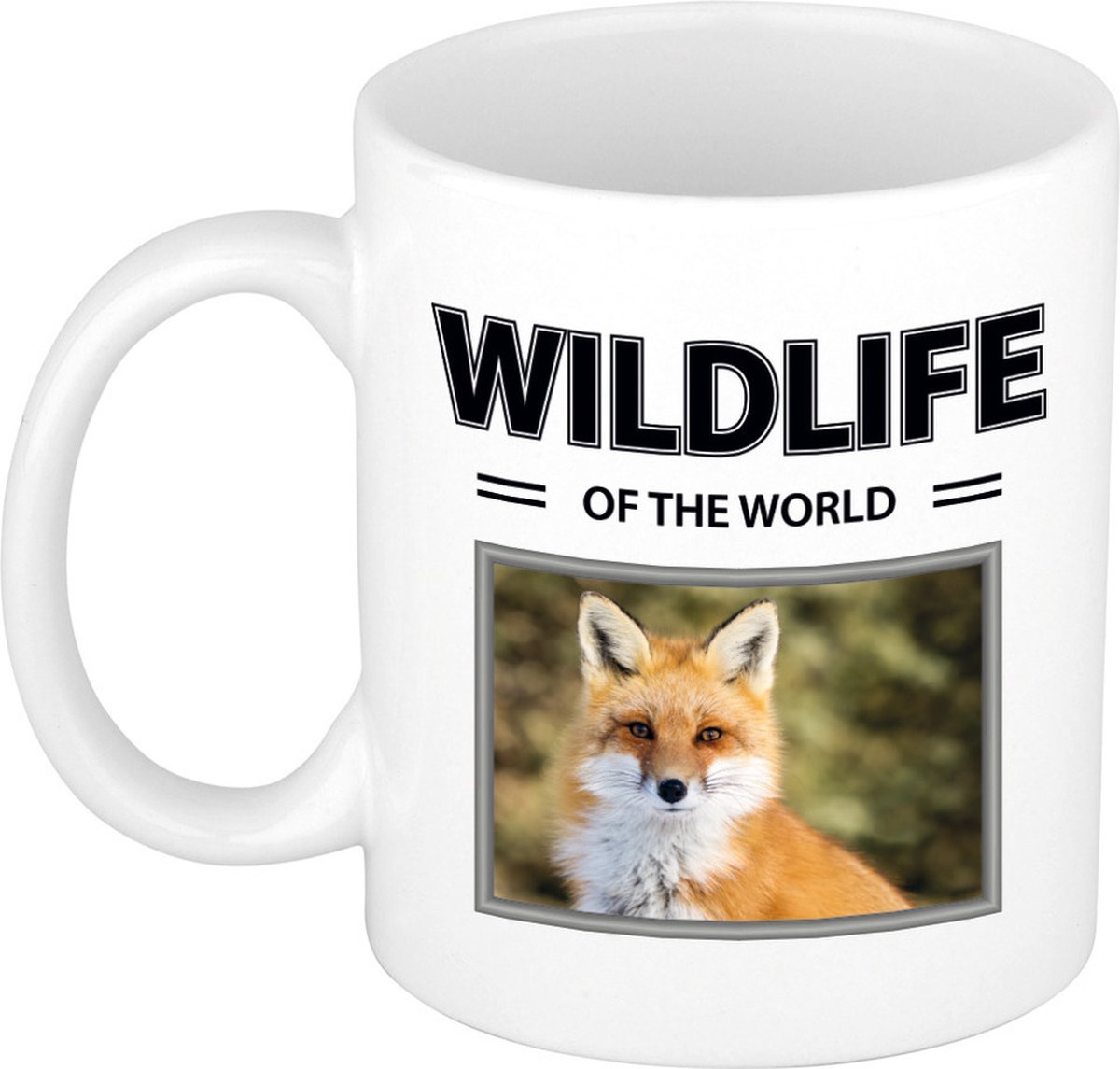 Dieren foto mok Vos - 300 ml - wildlife of the world - cadeau beker / mok Vossen liefhebber