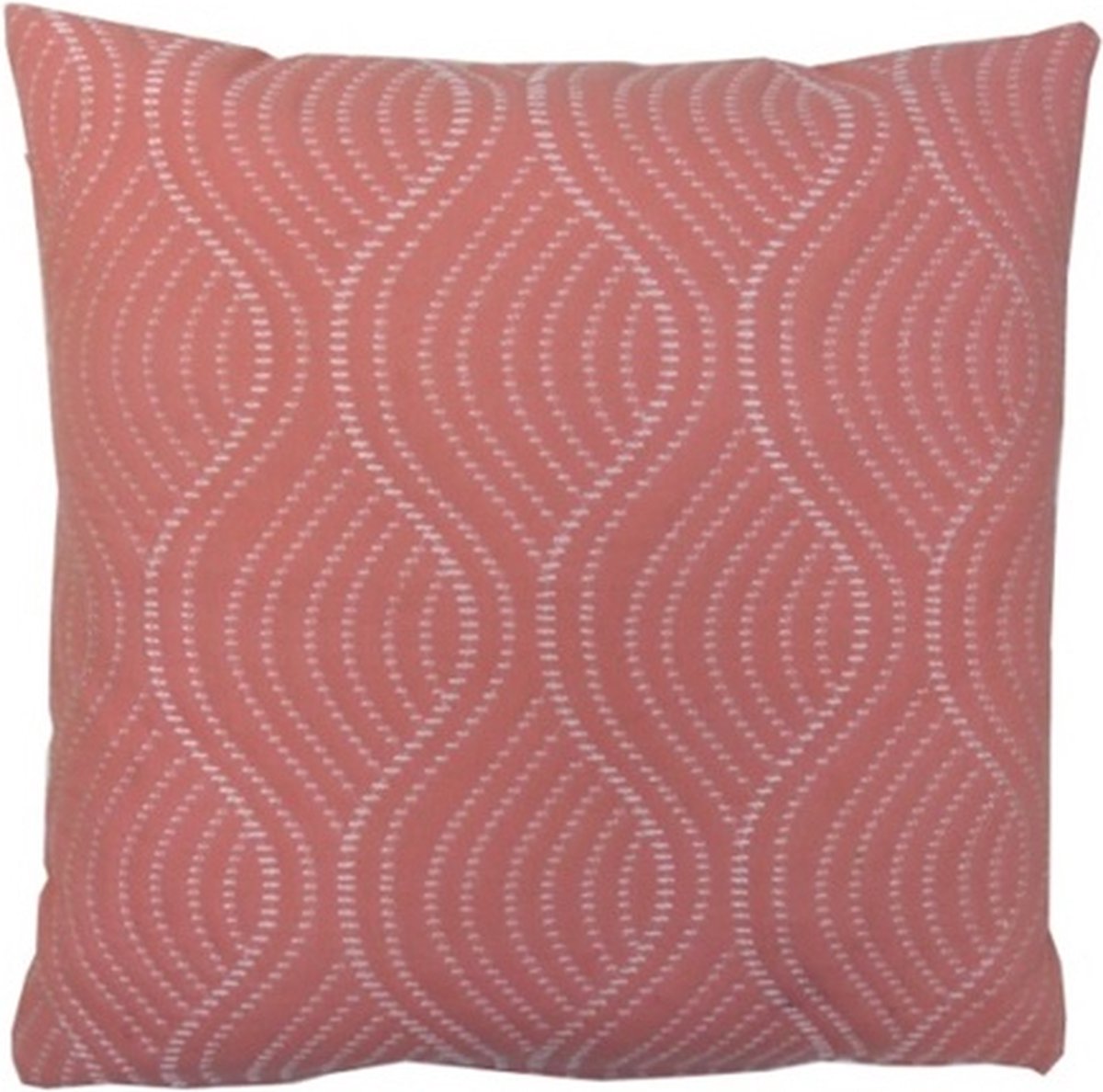 Linen & More Burton Stitch Peach | 45 X 45 | Sierkussen Voor Woonkamer Of Slaapkamer Roze