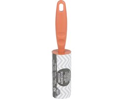 Foto: Urban living pluizen kleding meubel roller kleefroller oranje 21 cm 10 vellen 6 extra rollen