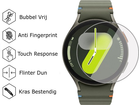 2x Screenprotector geschikt voor Samsung Galaxy Watch 7 44mm - Folie Screen Protector
