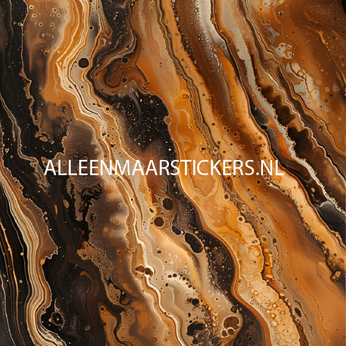 15 tegelstickers marmer donkerbruin 15cm x 15cm - backsplash - peel and stick - plakfolie - voor badkamer, keuken of toilet - zelfklevend