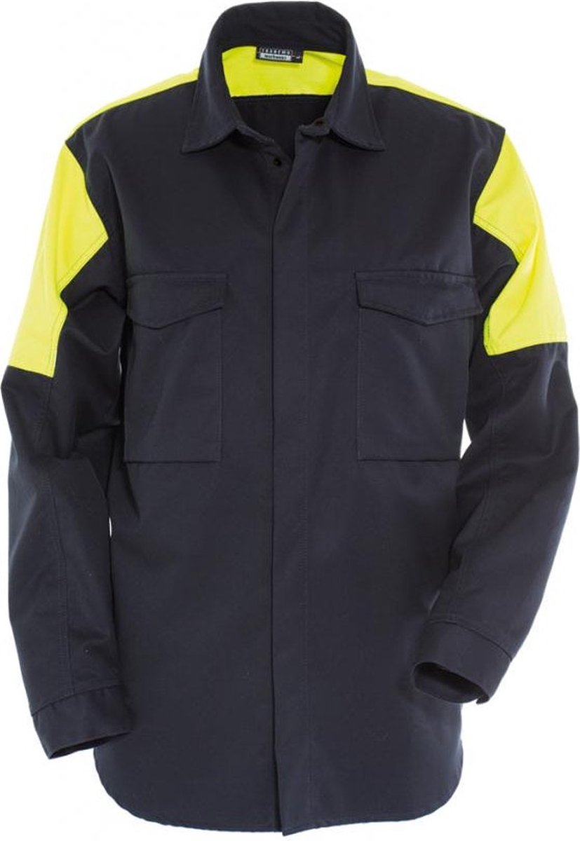 OVERHEMD TRANEMO Brandvertragend 5774-86 GEEL/ MARINE OUTBACK MAAT 3XL