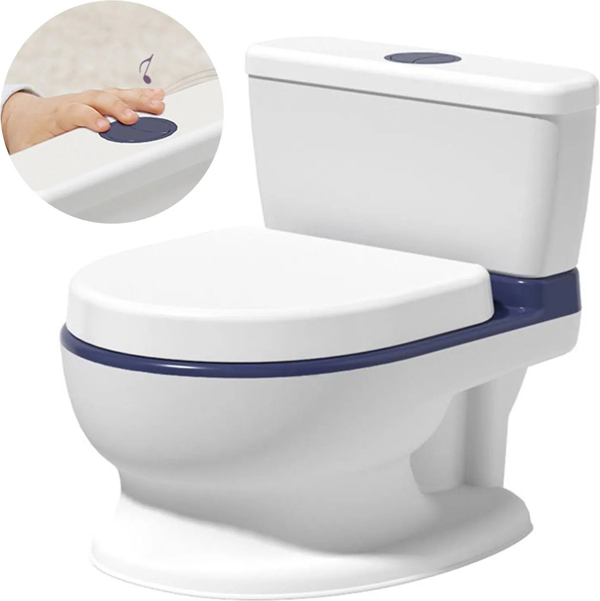 Goedkoopste Kinderpotje met melodie RK-290 wit en blauw