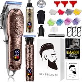 Professionele Draadloze 4-in-1 Tondeuse - Sansbeauté - Tondeuse Mannen Hoofdhaar - Cheveux Haar - Haartrimmer - Kapper Haar Machine - Haartondeuse - Trimmer Baard - Barber Hair Clipper - Kapper Buddha Trimmer - Kappersset