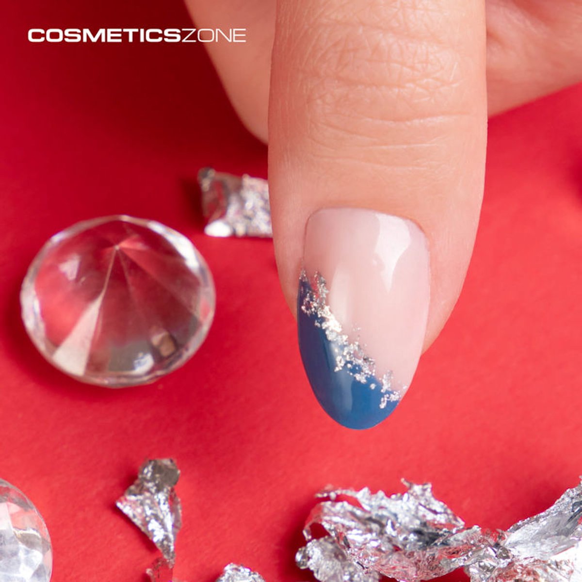 Cosmetics Zone Metallic Nagel Flakes Zilver