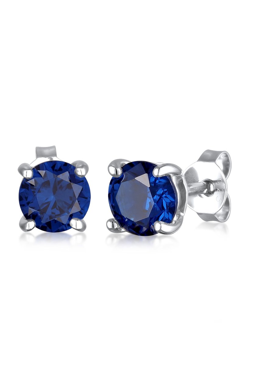 KUZZOI - Oorbellen - Basisstekker met geokristallen 925 sterling zilver - Heren