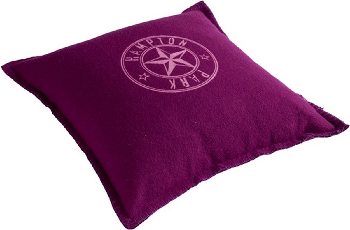 Linen & More Hampton Rood Gevuld Kussen | 45 X 45 | Sierkussen Voor Woonkamer Of Slaapkamer