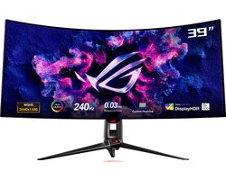 ASUS ROG Swift OLED PG39WCDM - 3440x1440 Curved OLED Gaming Monitor - 240Hz - 0.03ms - G-Sync Compatible - USB-C 90W - 39 Inch
