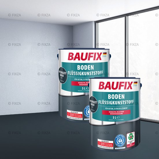 BAUFIX Betonverf vloeren Voordeelverpakking antraciet grijs 30 m²