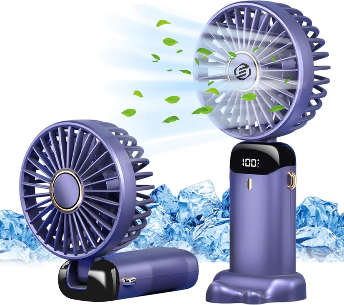 Equivera Handventilator - Mini Ventilator - Hand Ventilator - Hanventilator Oplaadbaar - Draabare Ventilator