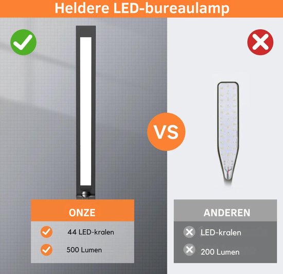 Bureaulamp led dimbaar daglicht - USB oplaadbaar - 15 kleurenfuncties - Daglichtlamp - Touchscreen - Lichttherapielamp - Hobby lamp voor schilderen, puzzelen – UV-Vrij - Tafellamp/lamp staand - Zwart — afbeelding 5