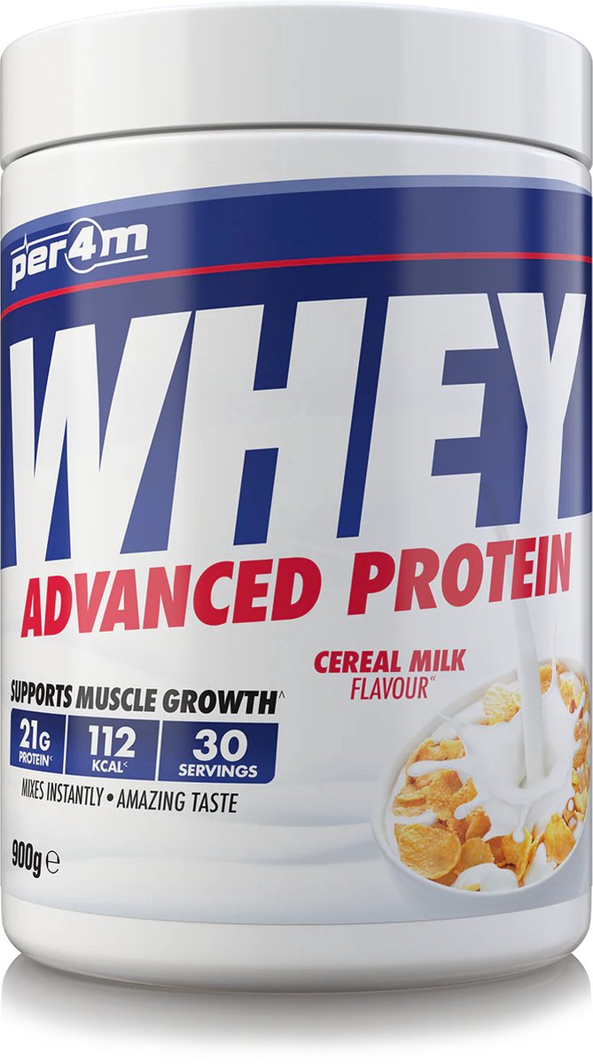 Goedkoopste Per4m - Advanced Whey Protein - Cereal Milk - Proteine poeder - Eiwit shake - Eiwitpoeder - 900g - Whey Protein - Eiwitshakes - Whey Proteine - Protein - Proteine - Proteine Shake - Shake - Fitness - Krachttraining - Gym