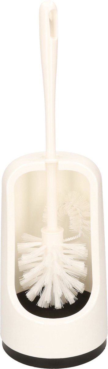 Buemag WC Toiletborstel - met houder en randreiniger - wit - 41 cm - kunststof - Toiletgarnituur