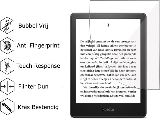 Screenprotector geschikt voor Kindle Paperwhite / Signature Edition Gen 11 - Folie Screen Protector van Mobiparts — afbeelding 2
