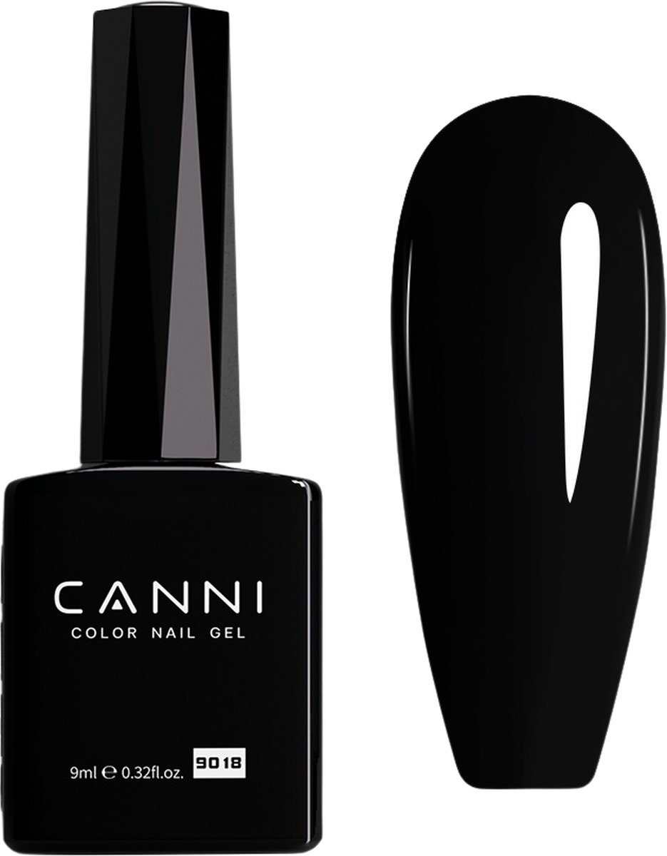 Canni UV Gellak Zwart - 9 ml - Zwarte Gellak - Gellac Zwart - Gellak Kleuren - Canni Gellak - Gellak Nagellak