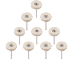 10 stuks Beige - 25 mm polijstschijf - katoenen polijstschijf - Geschikt voor Polijstmachine roterend gereedschap om roest en vuil op het oppervlak te verwijderen - voor sieraden metaal glas, polijstpad