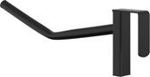 vidaXL - Zadelrek - met - hoofdstelhaak - 1 - stang - draagbaar - ijzer - zwart