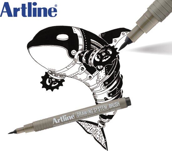 Artline Drawing Fineliner Pens, Drawing System, Set of 6 Pens (0.1 mm, 0.2 mm, 0.3 mm, 0.4 mm, 0.5 mm, 0.8 mm) : Buy Online at Best Price in KSA - Souq is now