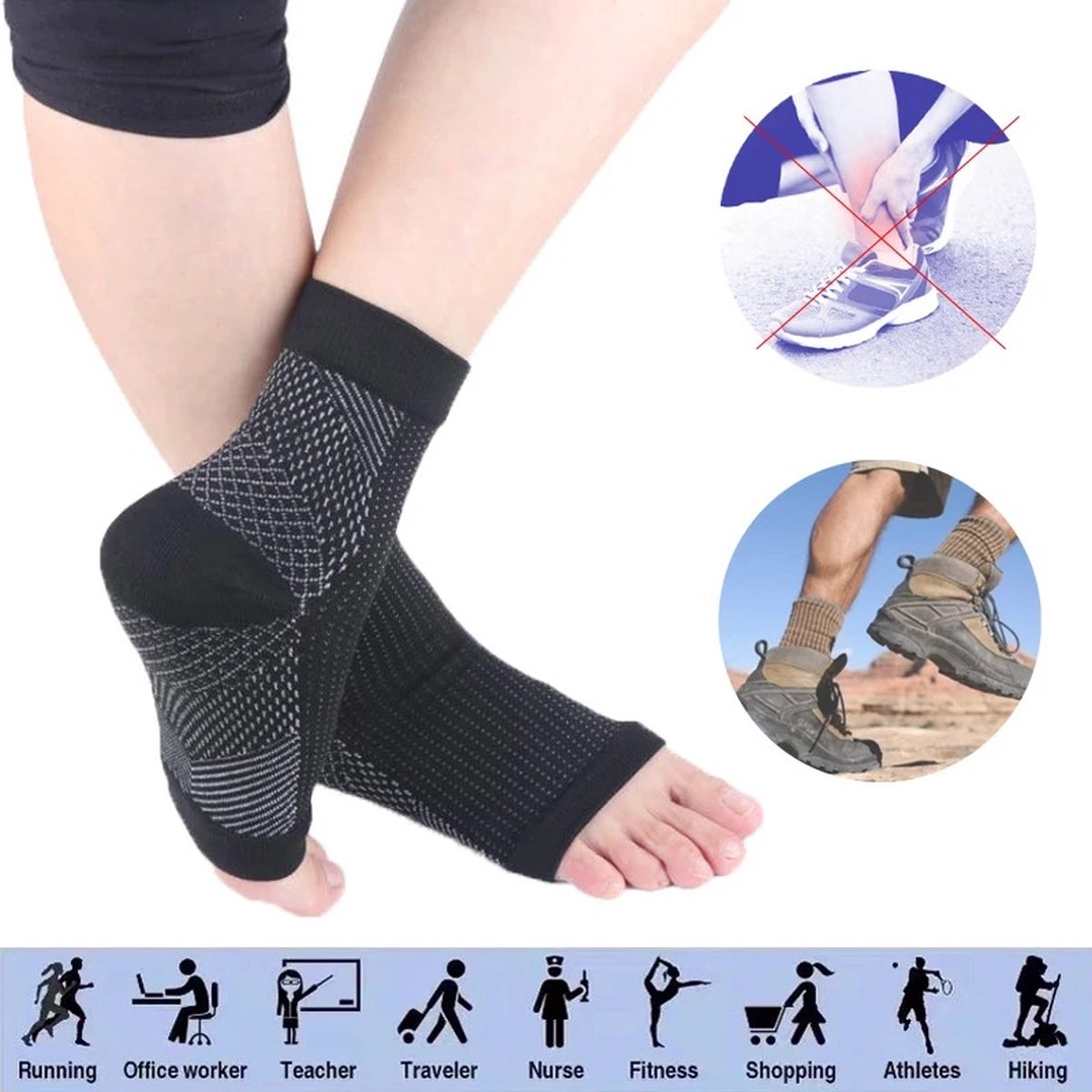 Neuropathie sokken - Compressie Sokken - Maat 40-42 - VoetVitaal - Neuro Socks - Slaapsokken - Bedsokken - Steunsokken - Massagesokken - Zonder Tenen — cadeau in Cadeau-ideeën - foto 8