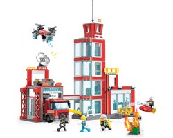 Cogo Brandweerkazerne Bouwset – Brandweer Speelgoed Constructieset – Model 3622