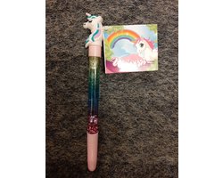 Unicorn balpen met glitters