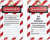 Tag out Label - 5 STUKS - Loto - Lototo - Spanningsloos - Spanning - DANGER, DO NOT OPERATE - Locked out - Lock out tag out label