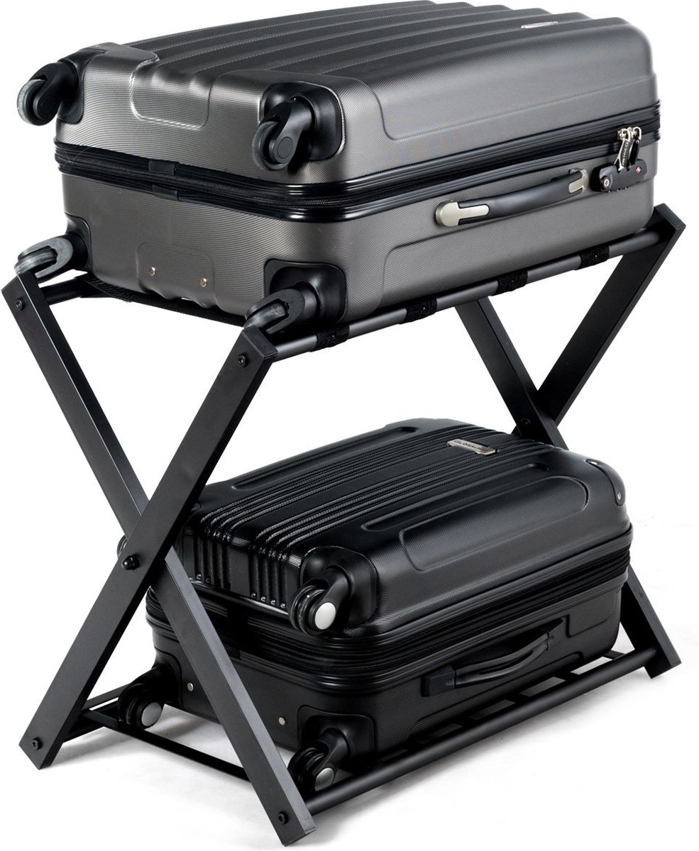 Bagagerek met rugleuning 56x39x52 cm zwart Bagagerek met rugleuning 56x39x52 cm zwart