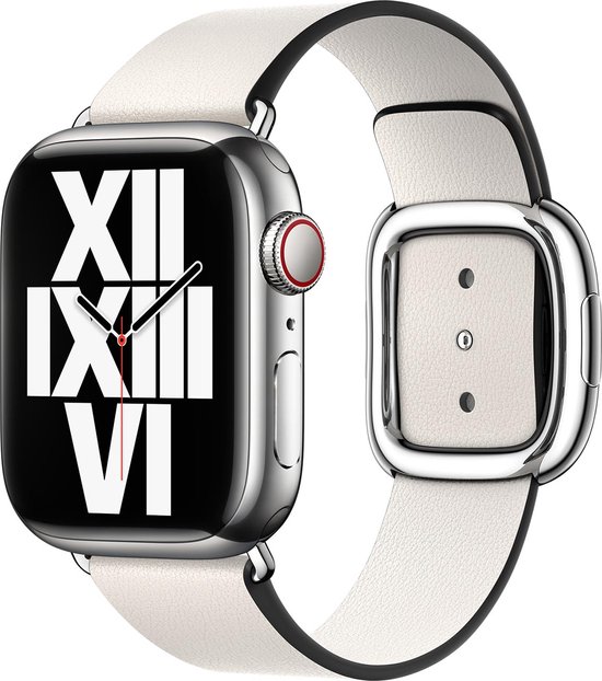 Apple Leather Band Modern Buckle voor de Apple Watch Series 1 2 3 4 5 6 7. bol