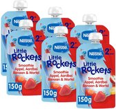 Nestlé Little Rockets Smoothie Aardbei Appel Banaan Wortel - Babyvoeding Tussendoortjes 2+ jaar - 6x150g
