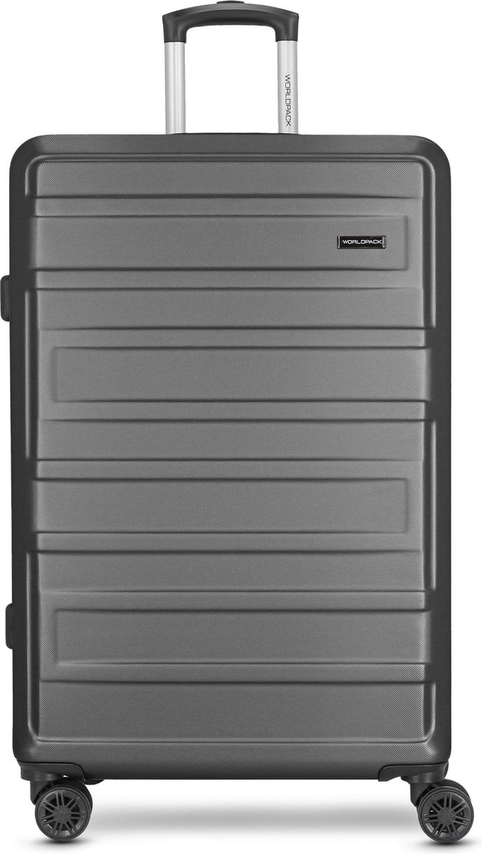 Worldpack New York 2.0 4 wielen Trolley L 76 cm - Harde bagage - Combinatieslot - black-metallic