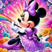 Diamond painting Disney Minnie 50x50 vierkante steentjes