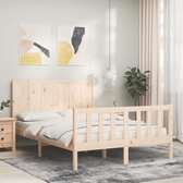 vidaXL - Bedframe - zonder - matras - massief - grenenhout - 140x200 - cm