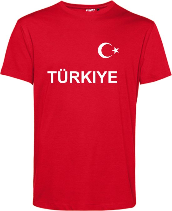 T-shirt kind Türkiye | EK 2024 |Turkije tshirt | Shirt Turkije Vlag | Rood | maat 116
