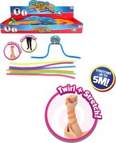 Toi Toys Super rekbaar glitter touw - 5 meter lang - 1 exemplaar - Rek Strek Fidget