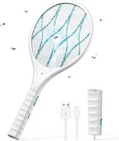 Elektrische vliegenmepper 4000 V insectenverdelger USB-vliegenvanger LED-lamp - oplaadbaar & draagbaar