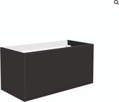 Allibert Border meuble vasque 100 avec 2 tiroirs – noir/noir