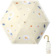 Miniparaplu 5 Ribben Opvouwbare Reisparaplu Winddicht Anti-UV UPF50+ met Bescherming Draagbare Compacte Paraplu voor Mannen en Vrouwen
