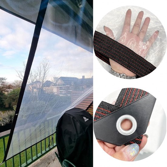 Bâche PVC Transparente Bâche Transparente PVC Imperméable Avec œillets – Protection Solide Pour Extérieur Protection étanche Pour Terrasse