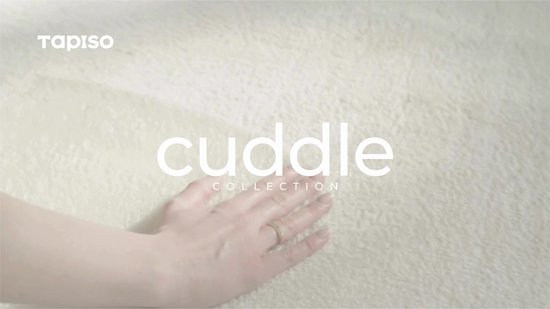 Tapiso Tapis câlin à poils longs marron antidérapant pour salon - 80 x 150 cm