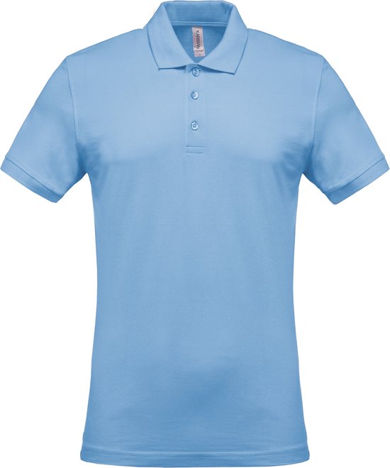 Kariban Piqué-herenpolo korte mouwen K254 - sky blue - XXL