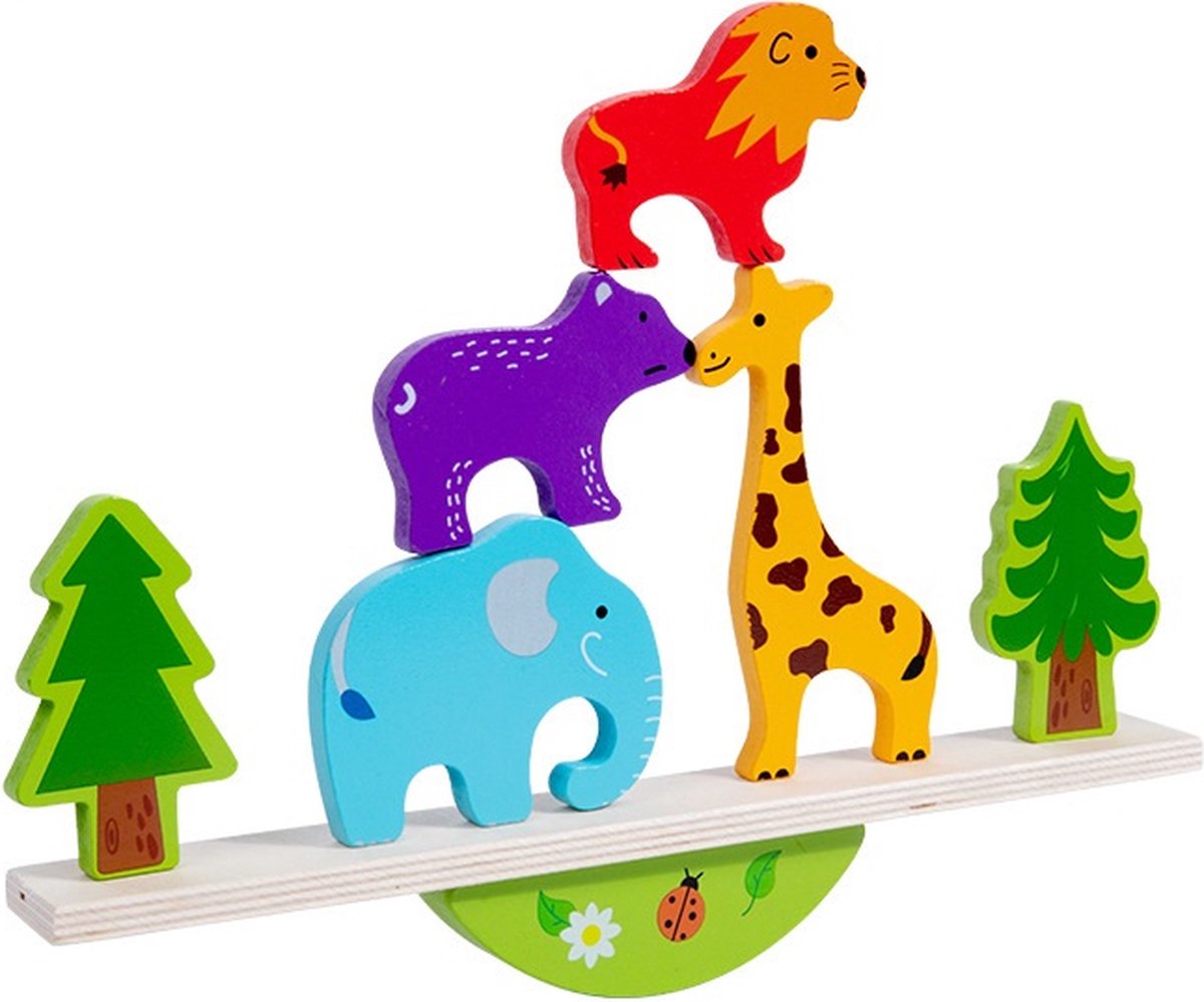 LuukyBB Balans Blokken Dieren Stenen Peuters Speelgoed Kind Plank Montessori Educatief Balansbord Balansspel Balansspeelgoed Balansstenen